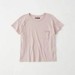 MUST GO Blush Drop-Shoulder Pocket Tee | Abercrombie & Fitch
